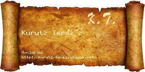 Kurutz Teréz névjegykártya
