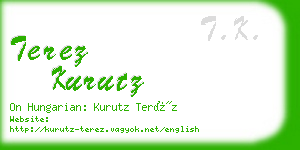 terez kurutz business card